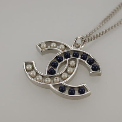 Chanel CC Pendant Necklace Metal, SILVER, METAL, Necklace