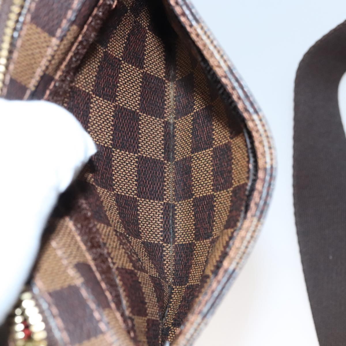 Louis Vuitton Geronimos Waist Bag Damier, BROWN, CANVAS, Travel bag
