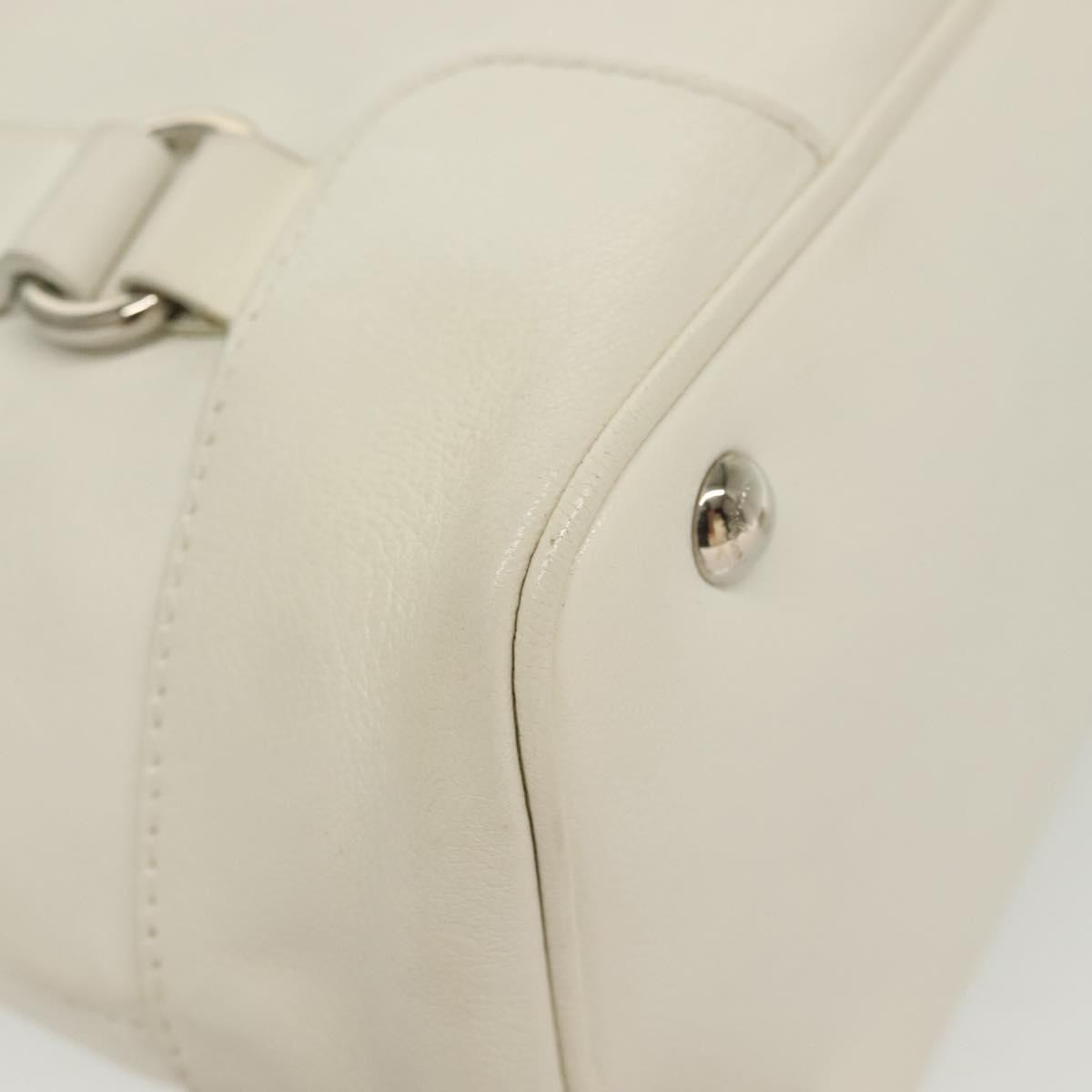 Salvatore Ferragamo Vala Leather, WHITE, LEATHER, Handbag