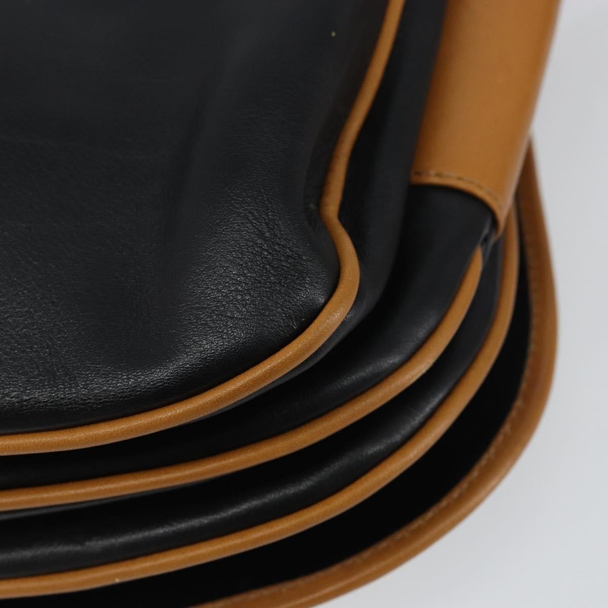 Celine Vintage Shoulder Bag Leather, BLACK, LEATHER, Shoulder bag