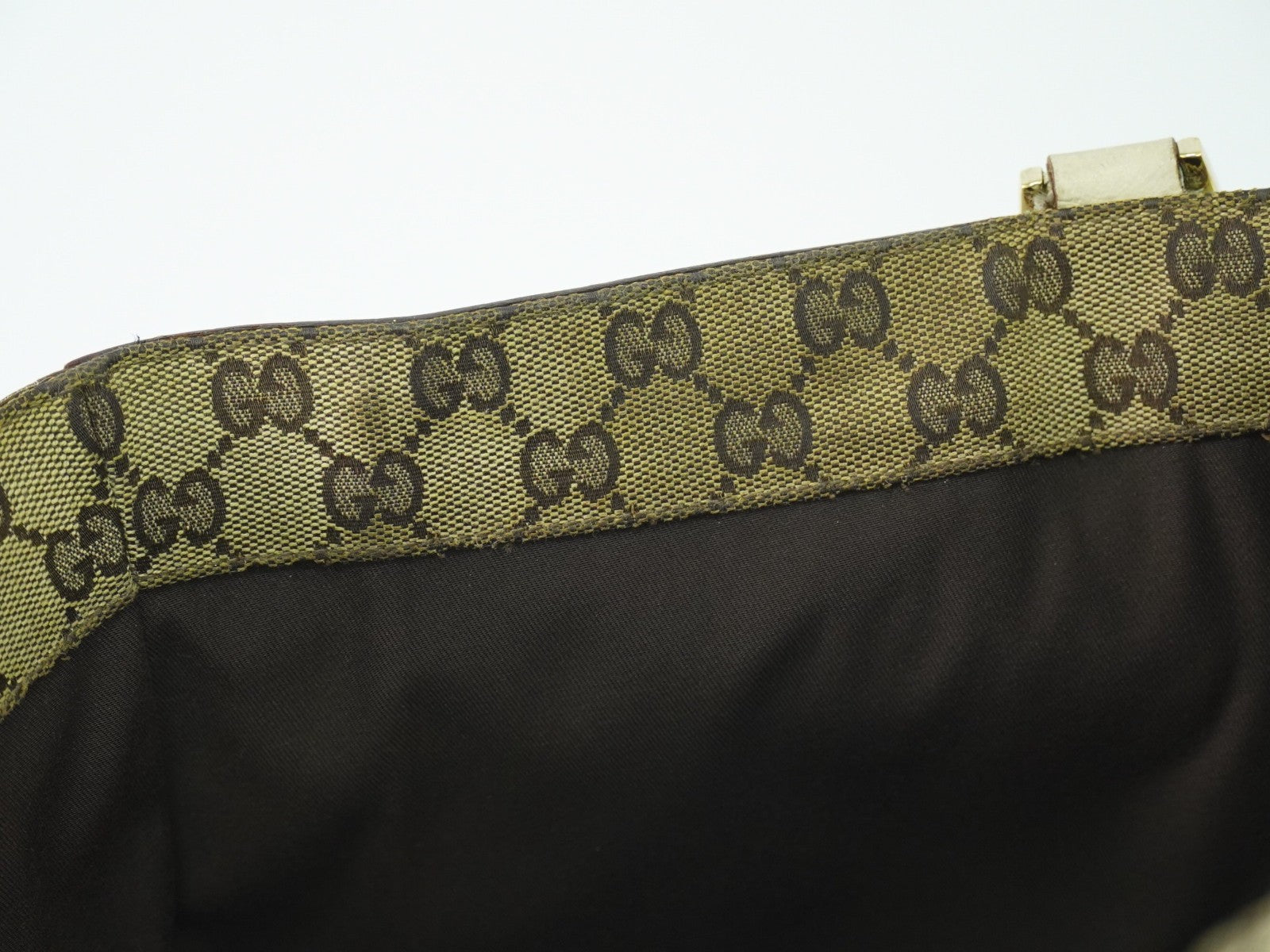 Gucci Abbey Leather with Gold hardware, ECRU, LEATHER, Tote bag