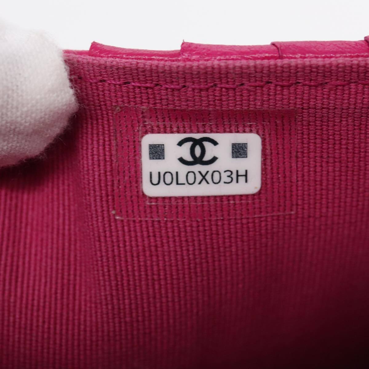 Chanel Textured CC Bifold Wallet Quilted Caviar, PINK, LEATHER, Wallets