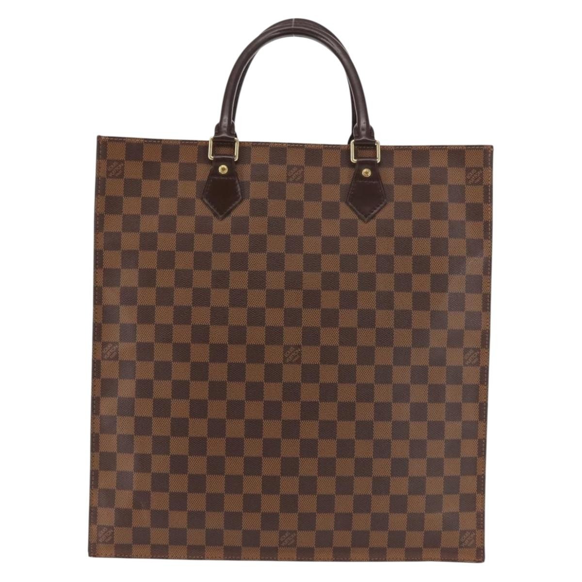Louis Vuitton Sac Plat Bag Damier, BROWN, CANVAS, Handbag