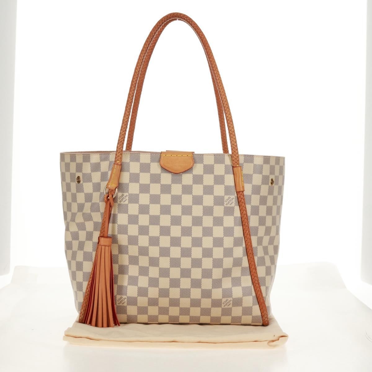 Louis Vuitton Propriano Handbag Damier, WHITE, CANVAS, Tote bag