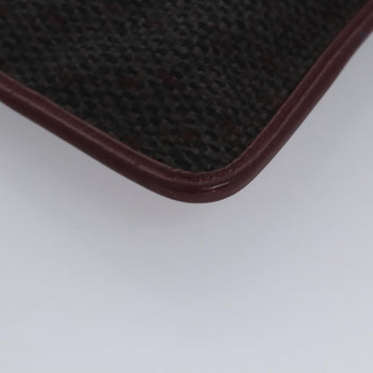 Saint Laurent Zipped Pouch Canvas, GRAY, PVC, Clutche & pouche