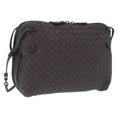 Bottega Veneta Nodini Crossbody Bag Intrecciato Nappa, BROWN, LEATHER, Shoulder bag