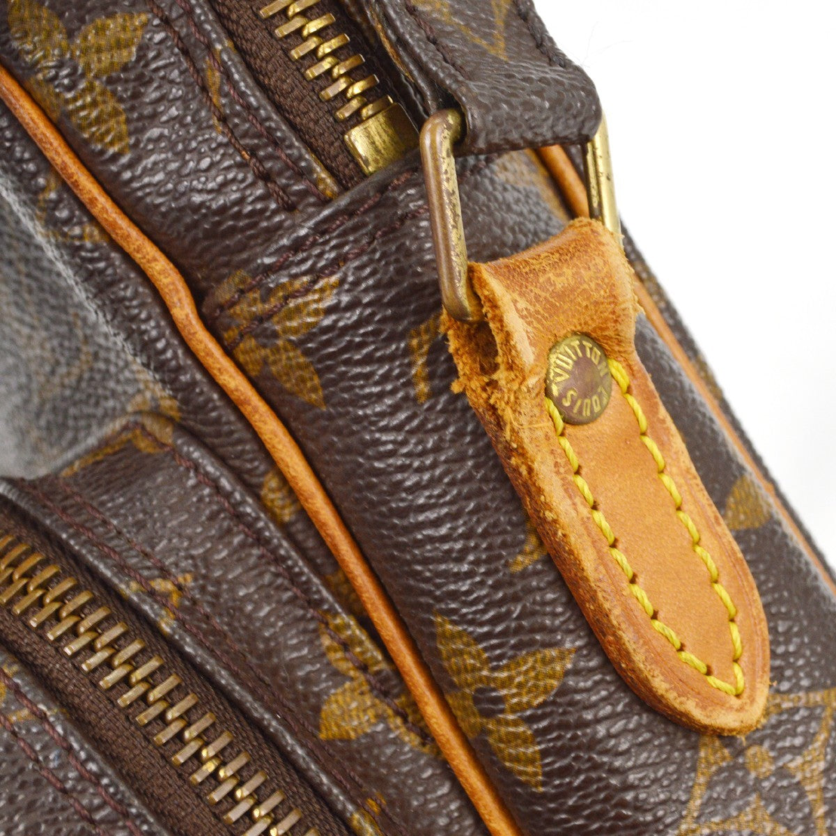 Louis Vuitton Amazone Bag Monogram Canvas, BROWN, CANVAS,LEATHER, Shoulder bag