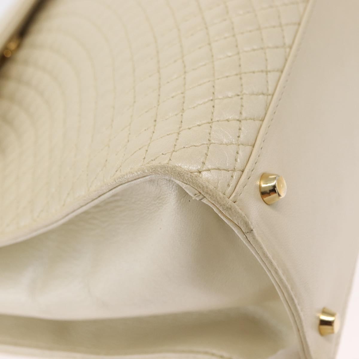 Bally Vintage Handbag Quilted Leather, BEIGE, LEATHER, Handbag