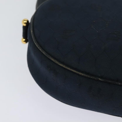 Christian Dior Vintage Honeycomb Shoulder Bag Canvas, NAVY, CANVAS, Shoulder bag