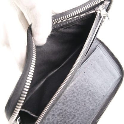 Louis Vuitton Zippy wallet vertical Taïga, BLACK, LEATHER, Wallets