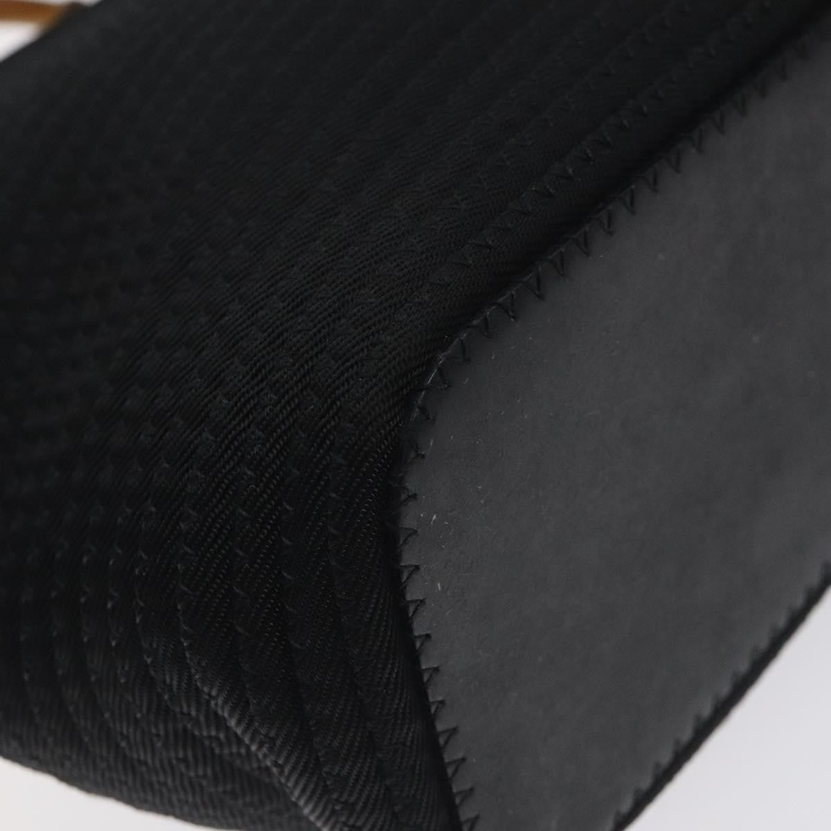 Gucci Vintage Bamboo Handle Tote Nylon, BLACK, NYLON, Tote bag