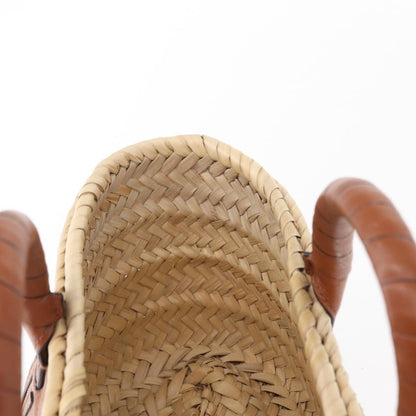 Chloe Marcie Basket Bag Raffia and Leather, BEIGE, WICKER, Handbag
