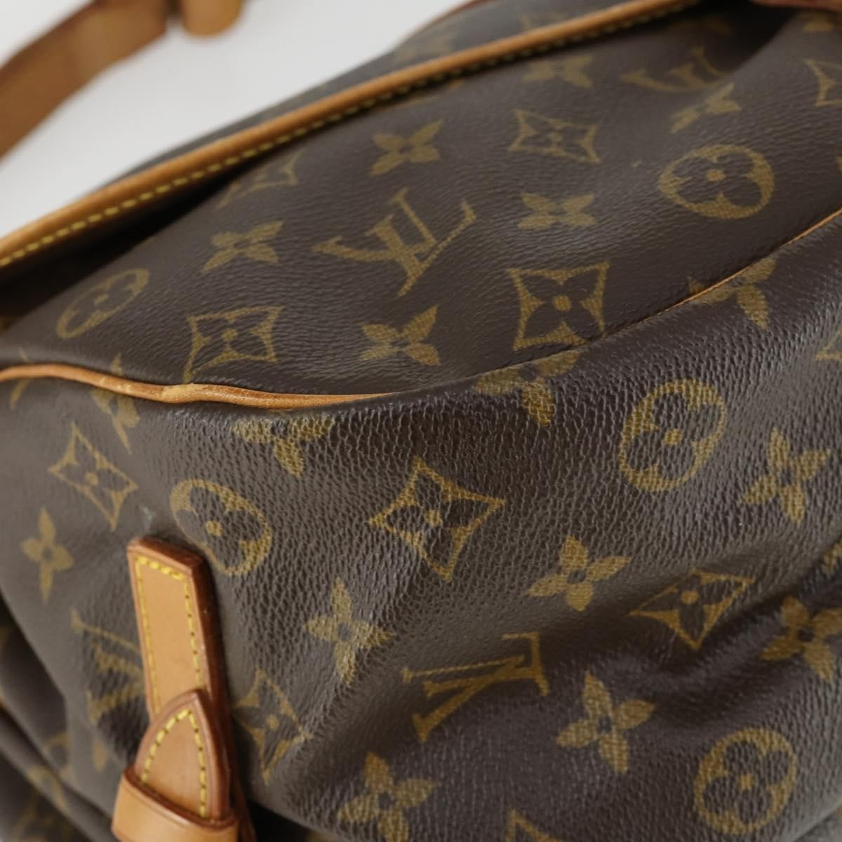 Louis Vuitton Saumur Handbag Monogram Canvas, BROWN, CANVAS, Shoulder bag