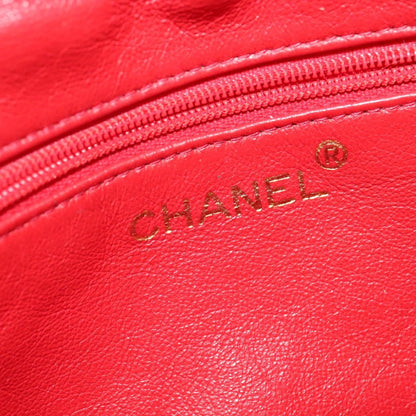 Chanel Vintage Zip Belt Bag Quilted Lambskin, RED, LEATHER, Clutche & pouche