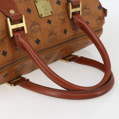 MCM Visetos logogramme Handbag Canvas and Leather, BROWN, CANVAS, Travel bag