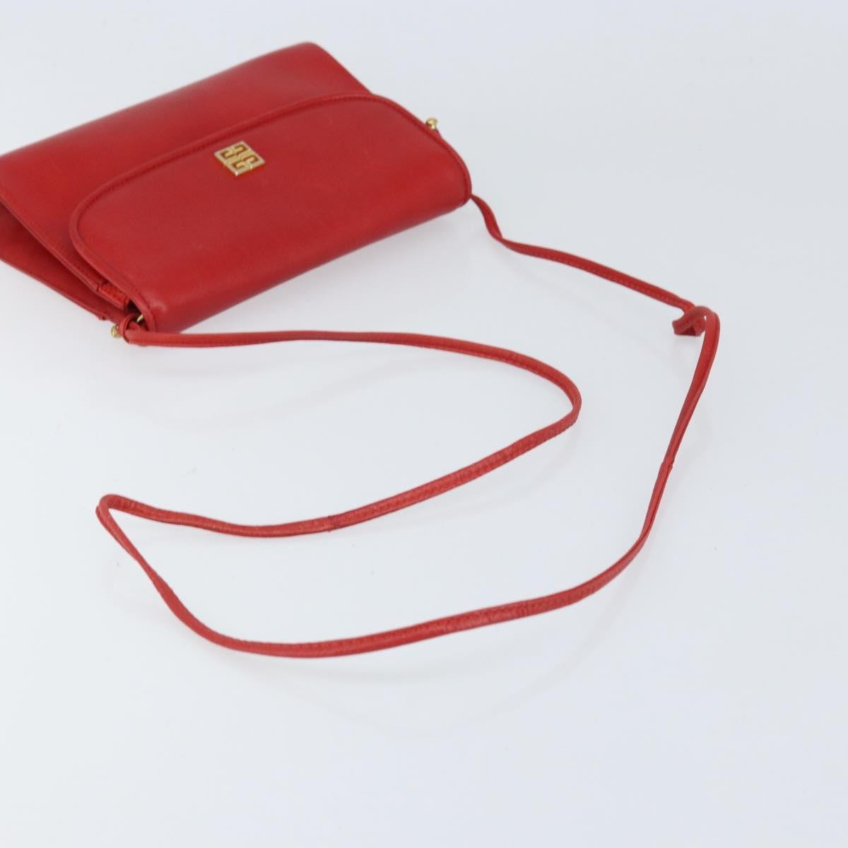 Givenchy Vintage 4G shoulder bag Leather, RED, LEATHER, Shoulder bag