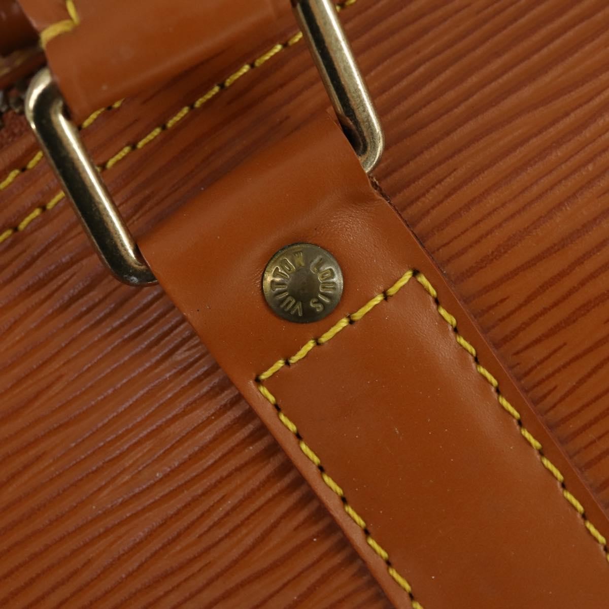Louis Vuitton Keepall Bag Epi Leather, BROWN, LEATHER, Travel bag