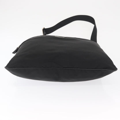 Prada Front Pocket Messenger Bag Tessuto, Black, Nylon, Shoulder Bag