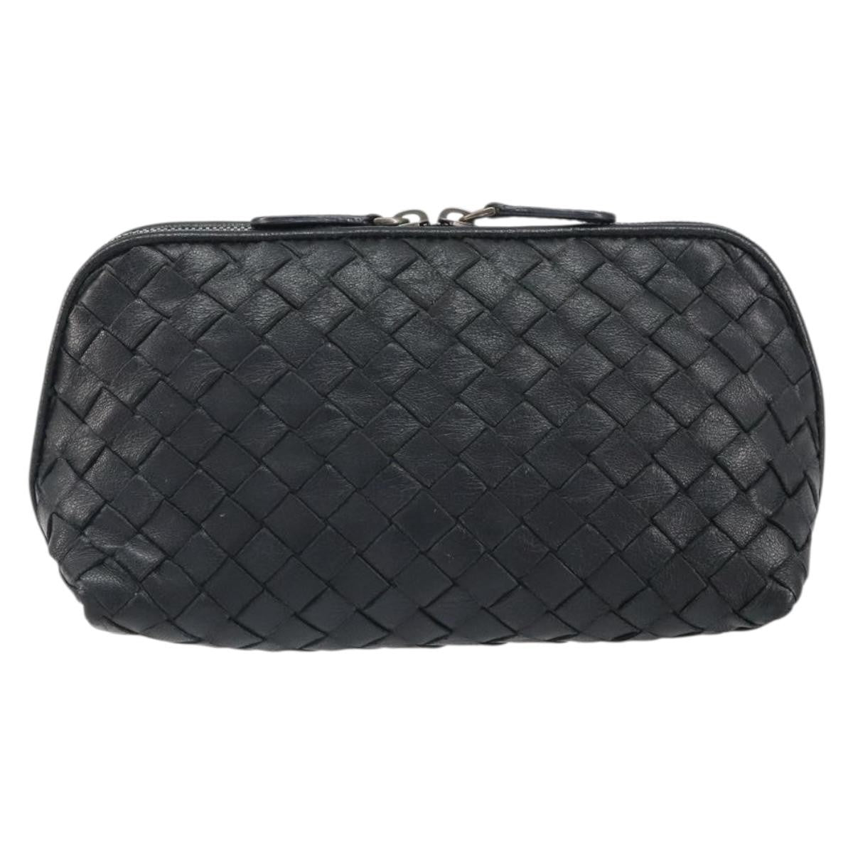Bottega Veneta Intrecciato Clutch bag Leather, BLACK, LEATHER, Clutche & pouche