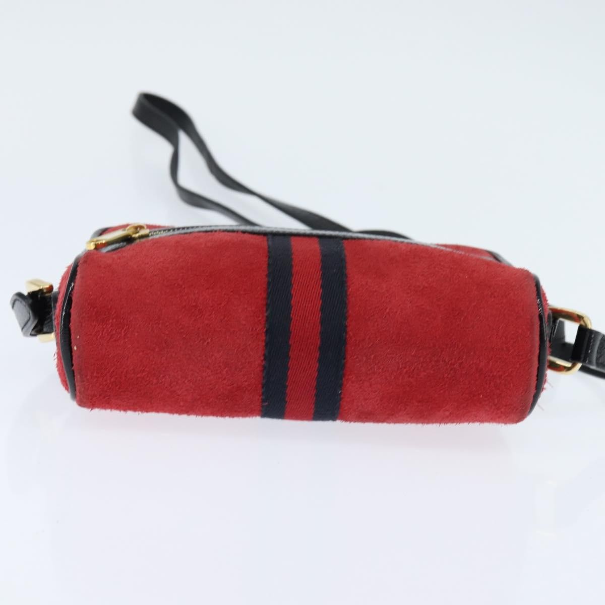 Gucci Ophidia Shoulder Bag Suede, RED, SUEDE, Shoulder bag