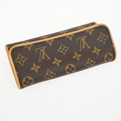 Louis Vuitton Twin Handbag Monogram Canvas, Brown, Leather, Clutch