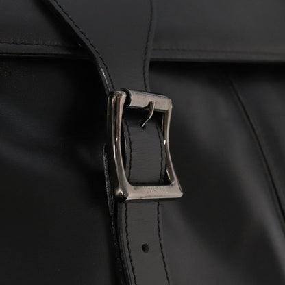 Versace Messenger Bag Leather, BLACK, LEATHER, Shoulder bag