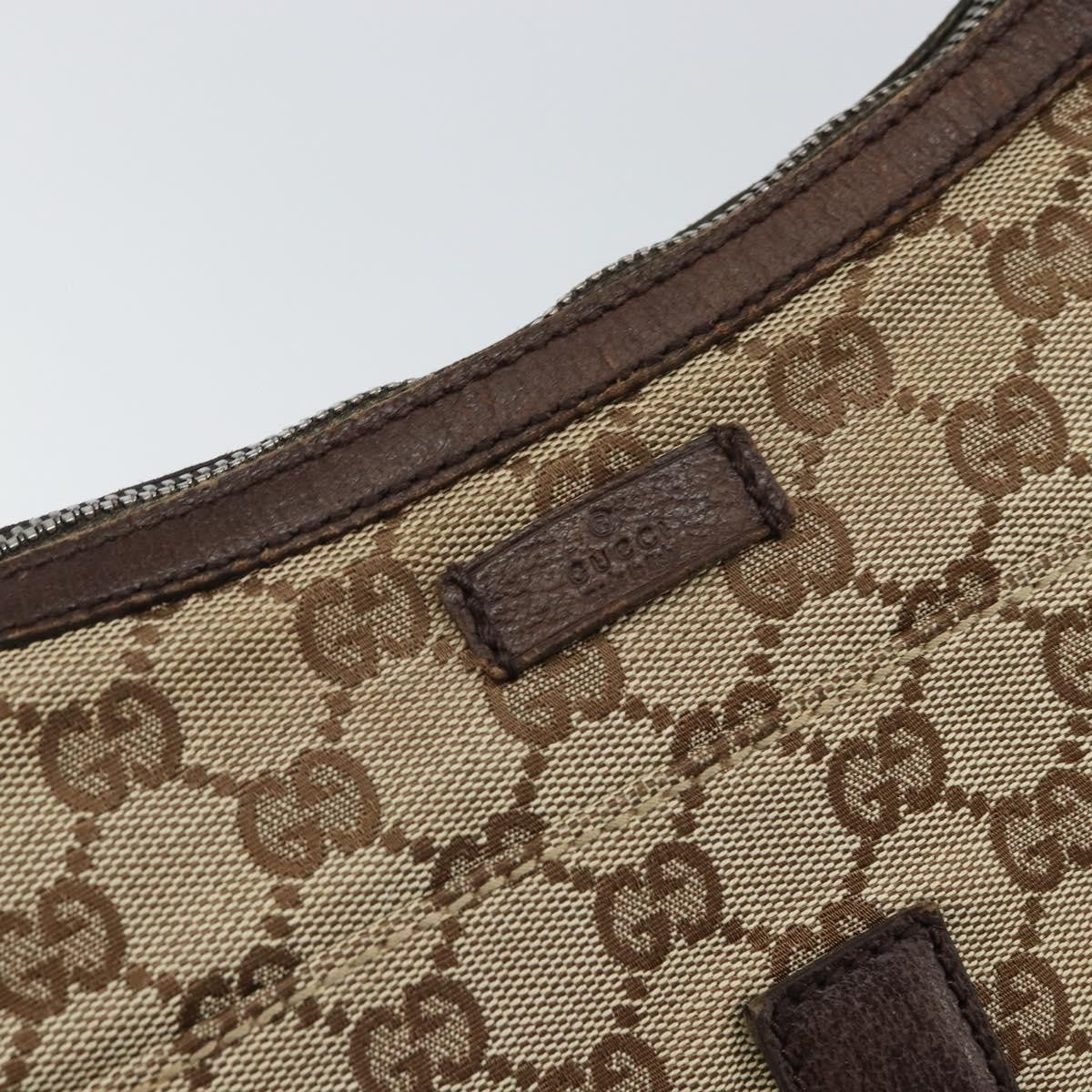 Gucci Vintage Shoulder Bag GG Canvas and Leather, BEIGE, CANVAS, Shoulder bag