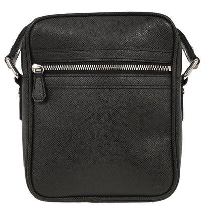Louis Vuitton Dimitri Messenger Bag Taiga Leather, BLACK, LEATHER, Shoulder bag