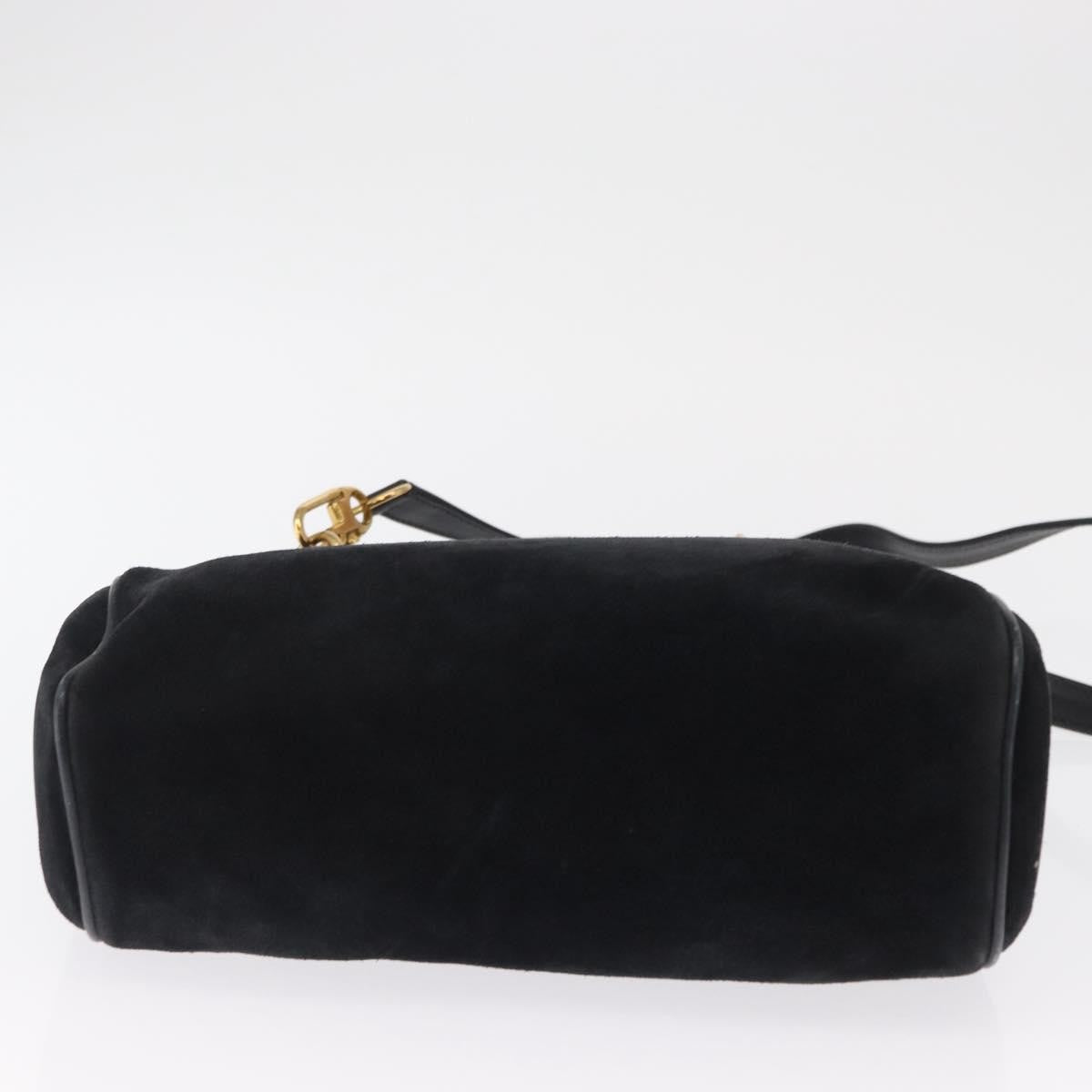 Gucci Vintage Handbag Suede, BLACK, SUEDE, Handbag