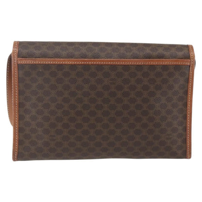 Celine Vintage Macadam Shoulder Bag Canvas and Leather, BROWN, CANVAS, Shoulder bag