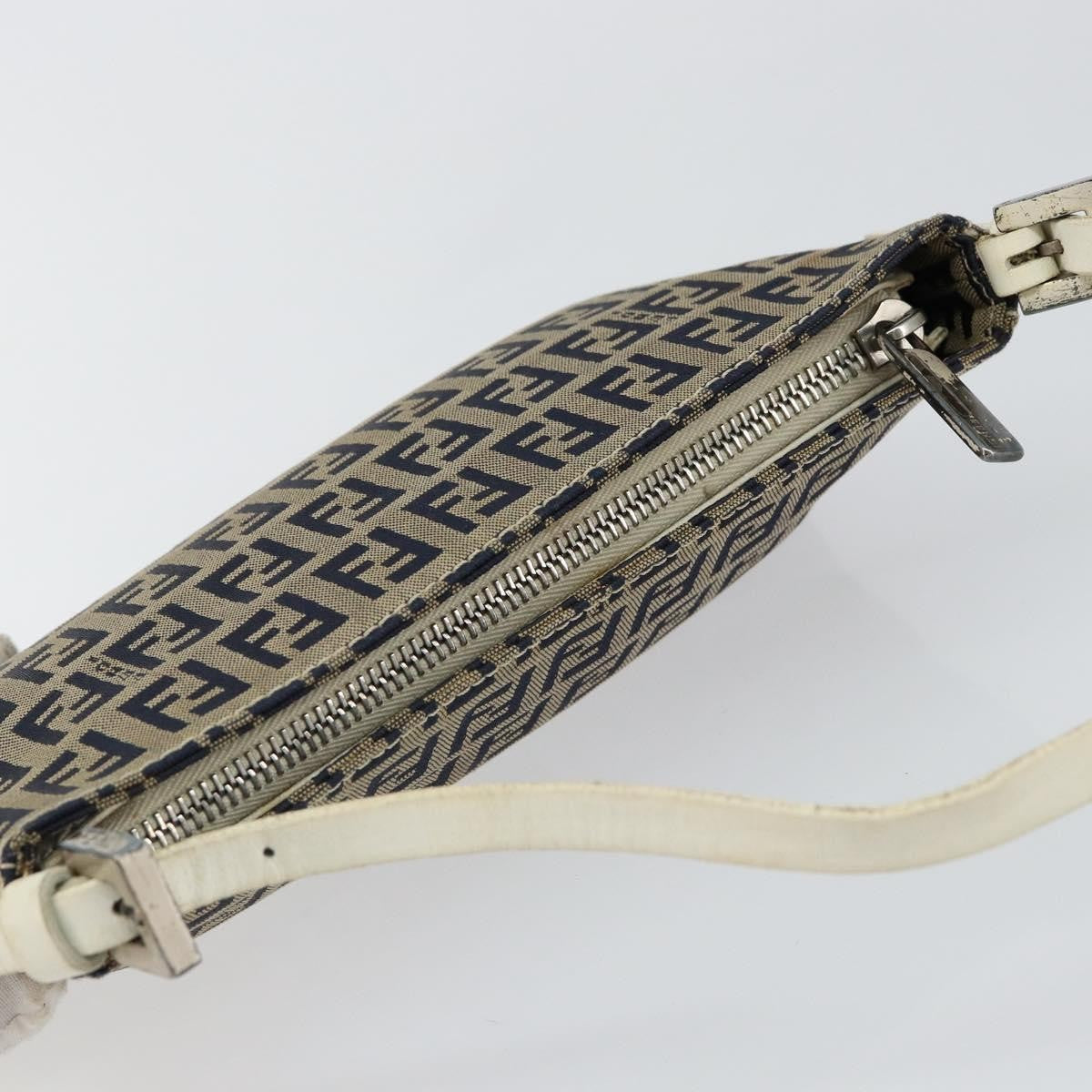 Fendi Pochette Shoulder Bag Zucchino Canvas, NAVY, CANVAS, Clutche & pouche