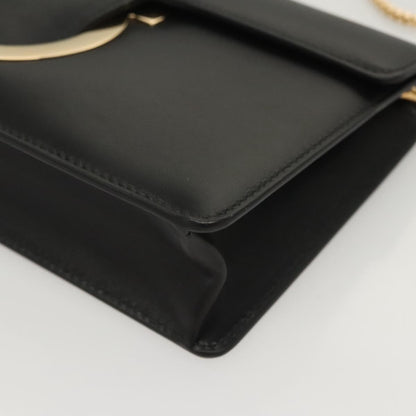 Salvatore Ferragamo Thalia Shoulder Bag Leather, BLACK, LEATHER, Shoulder bag