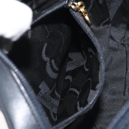 Salvatore Ferragamo Vala Shoulder Bag Leather, NAVY, LEATHER, Shoulder bag