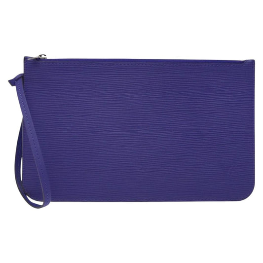 Louis Vuitton Neverfull Pochette Epi Leather, PURPLE, LEATHER, Tote bag