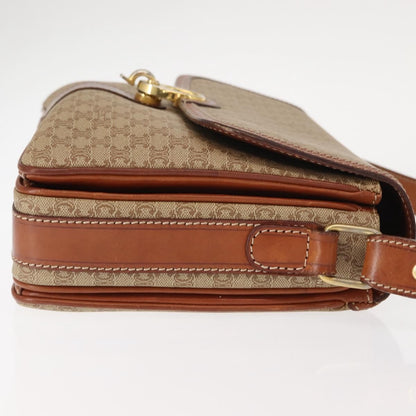 Celine Macadam Shoulder Bag PVC Leather, BEIGE, PVC, Shoulder bag