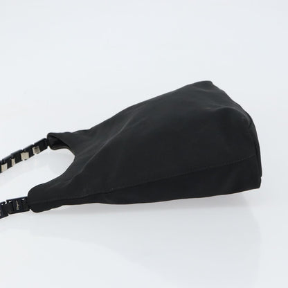Salvatore Ferragamo Vala Shoulder Bag Nylon, BLACK, NYLON, Shoulder bag