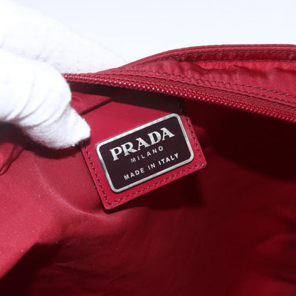 Prada Zip Top Messenger Bag Tessuto, RED, NYLON, Shoulder bag