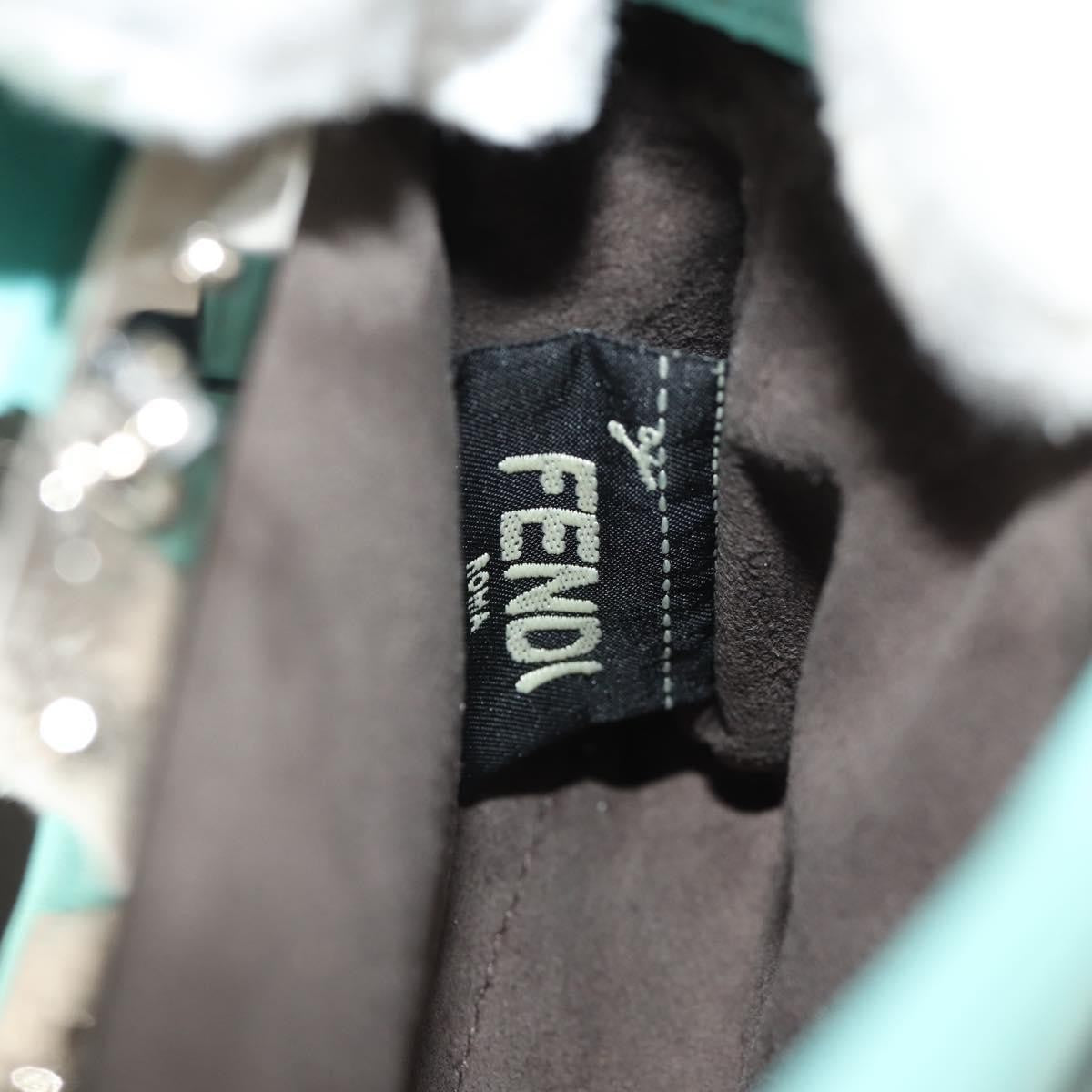 Fendi Peekaboo Bag Leather, TURQUOISE, LEATHER, Handbag