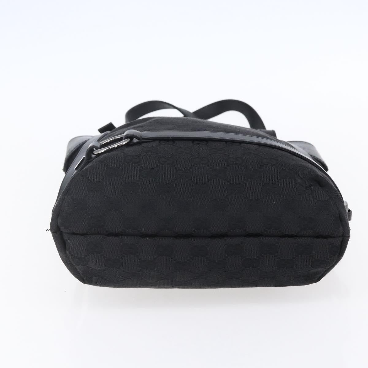 Gucci Vintage Harness Tote GG Canvas with Leather, BLACK, CANVAS, Tote bag