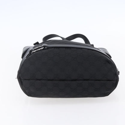Gucci Vintage Harness Tote GG Canvas with Leather, BLACK, CANVAS, Tote bag