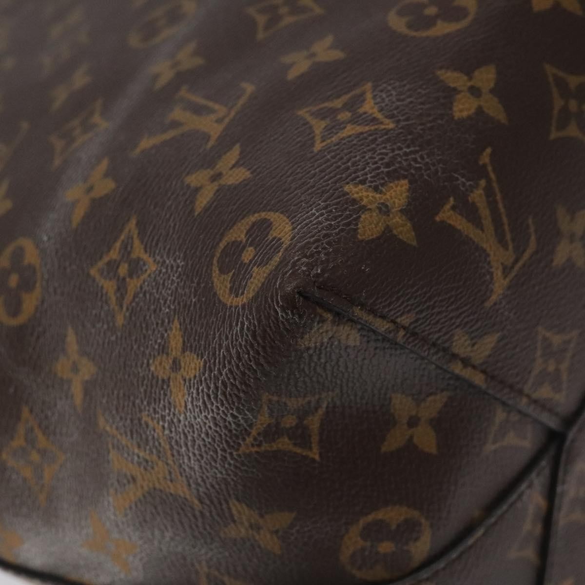 Louis Vuitton Flower Hobo Monogram Canvas with Leather, BROWN, CANVAS, Shoulder bag