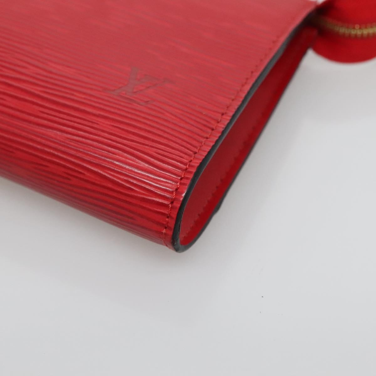 Louis Vuitton Pochette Accessoires Epi Leather, RED, LEATHER, Clutche & pouche