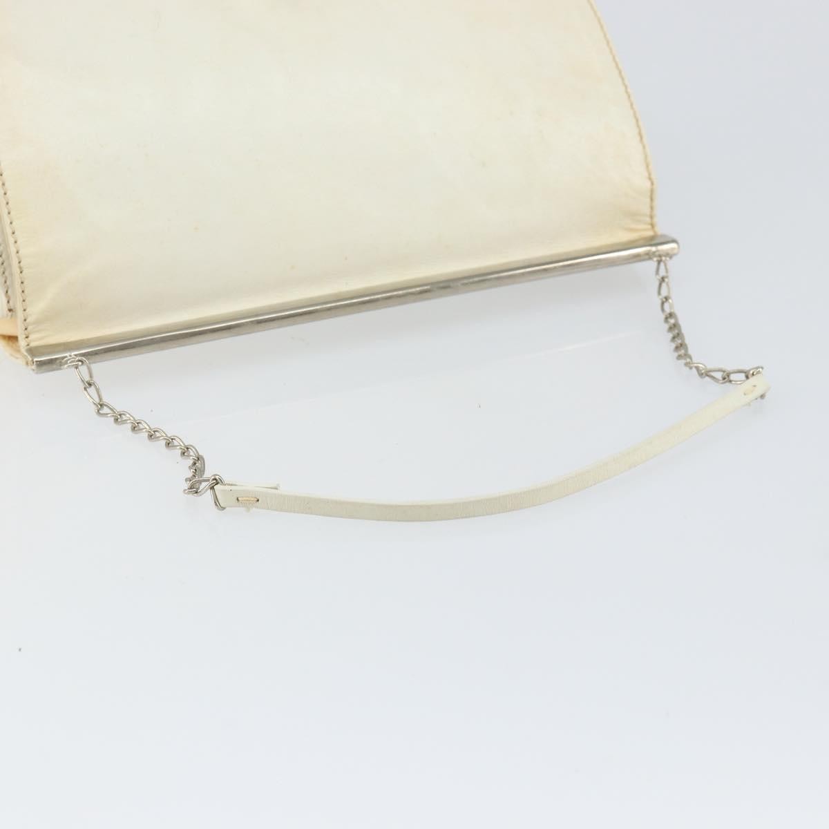 Prada Vintage Shoulder Bag Leather, WHITE, LEATHER, Shoulder bag