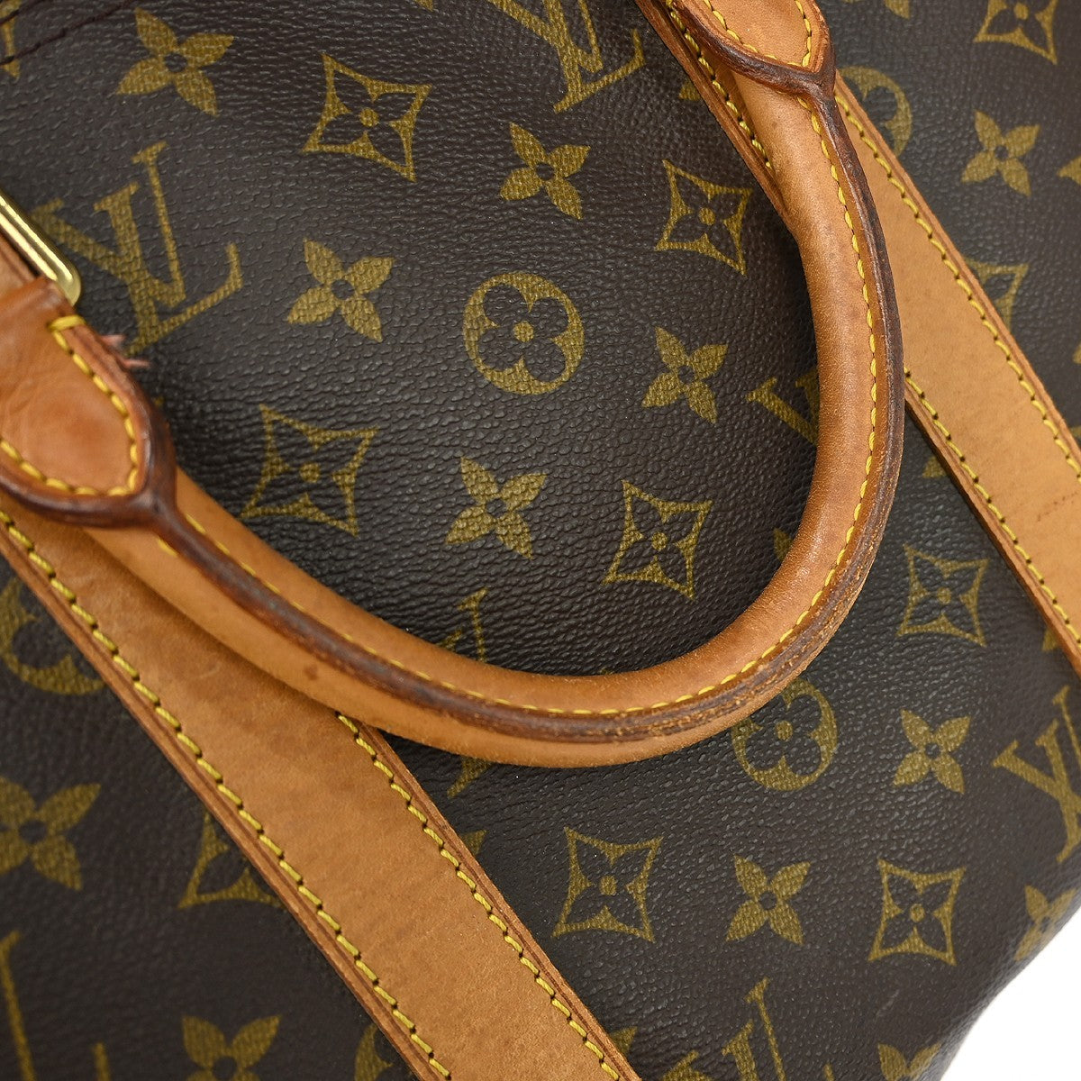Louis Vuitton Keepall Bag Monogram Canvas, BROWN, CANVAS, Travel bag