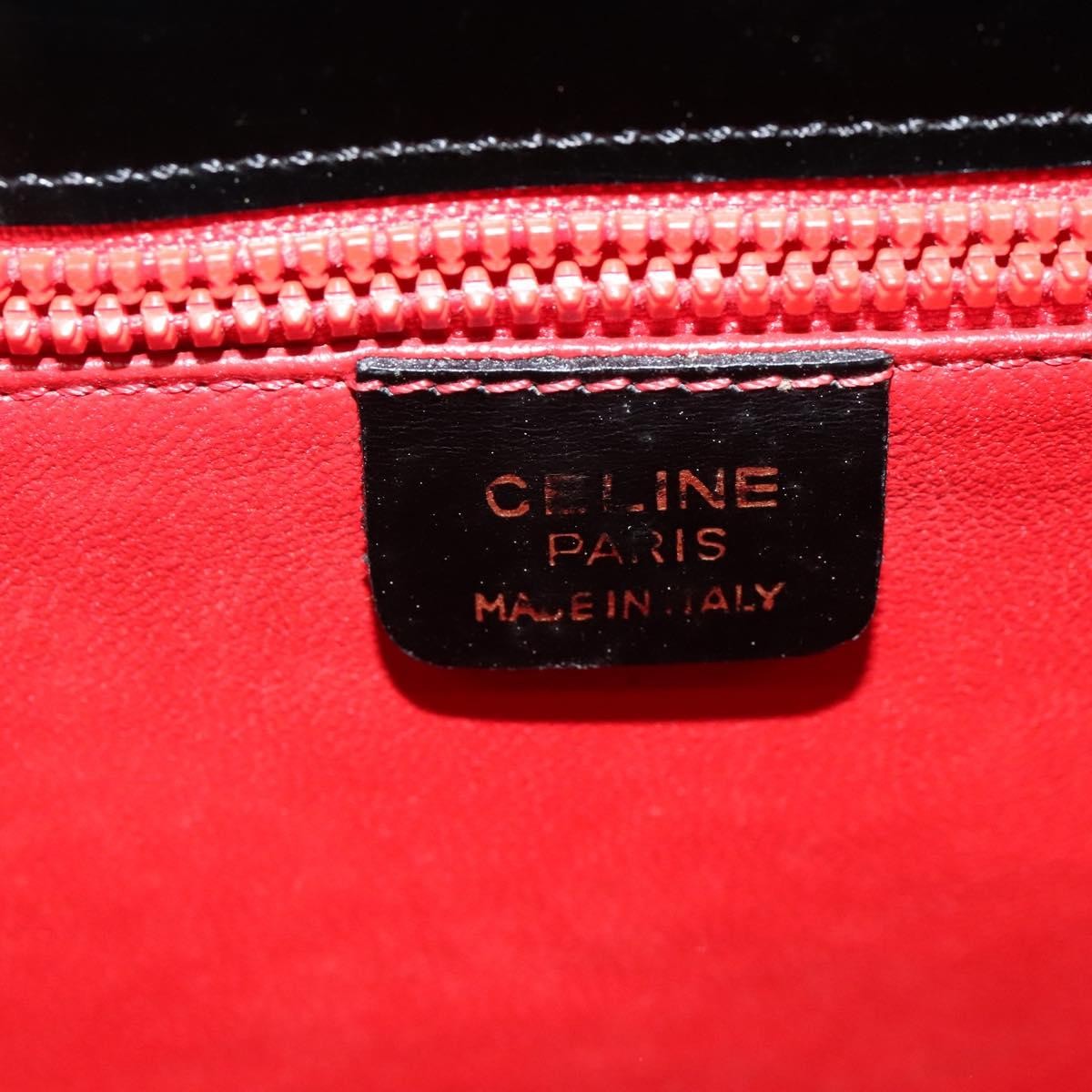 Celine Shoulder Bag Leather, BLACK, LEATHER, Shoulder bag