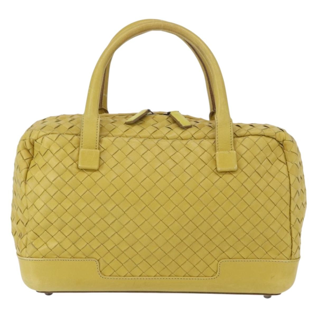 Bottega Veneta Vintage handbag Leather, YELLOW, LEATHER, Handbag
