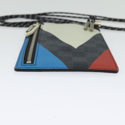 Louis Vuitton Pochette Phone Damier Graphite Canvas, GRAY, CANVAS, Shoulder bag