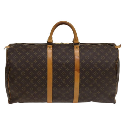 Louis Vuitton Keepall Bag Monogram Canvas, BROWN, CANVAS, Travel bag