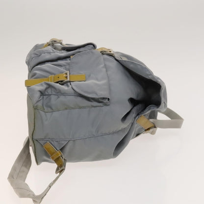 Prada Double Front Pocket Backpack Tessuto, BLUE, NYLON, Backpack