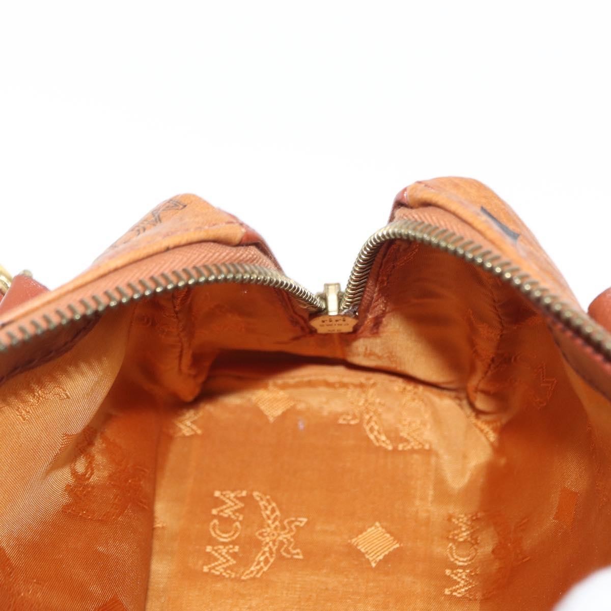 MCM Visetos Handbag Canvas and Leather, Brown, Canvas, Handbag